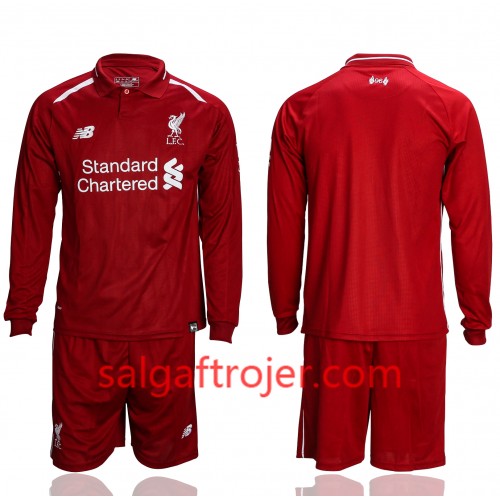 Liverpool Fodboldtrøjer Børn Hjemmebanesæt 2018/19 Langærmet Liverpool Fodboldtrøjer Børn Hjemmebanesæt 2018/19 Langærmet